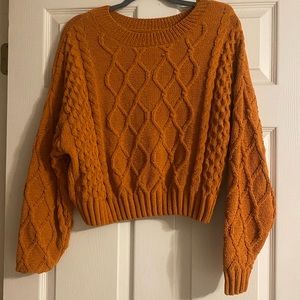 Orange Sweater with designs